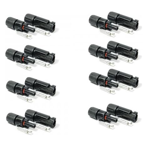 1 bis 50 Paar Solar Stecker für Solarkabel 4-6 mm² PV Stecker kompatibel mit MC4 8 Paar