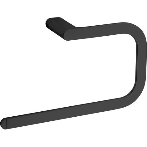 Inda - Porta asciugamani ad anello Mito nero opaco (1/2)