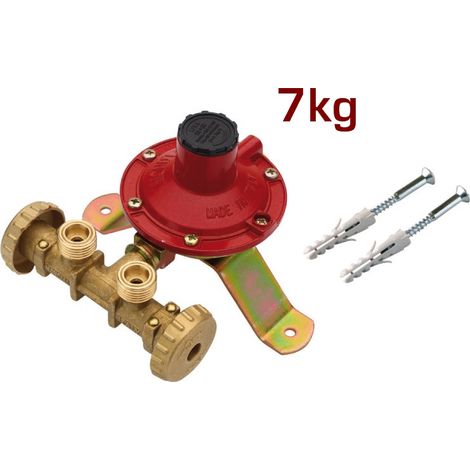 MINI CENTRALINA 2 BOMBOLE staffa REGOLATORE DA 7 KG SENZA FLESSIBILI GAS GPL