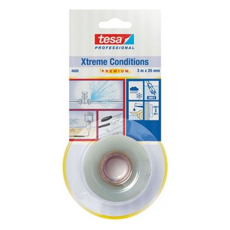 TESA cinta xtreme cond. 3x25mm.4600 , Cinta tesa Professional 4600 Xtreme Conditions. El material flexible se ajusta firmemente a varias superficies, proporcionando así un sello he (1/5)