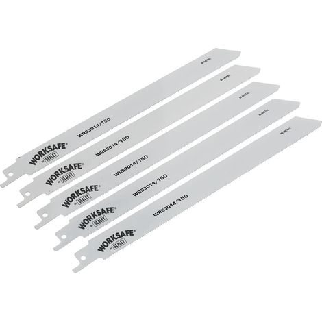 Sealey Reciprocating Saw Blade for Metal 150mm 18tpi - Pack of 5 WRS3014/150