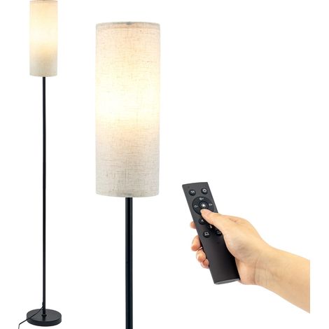 JF HOME BLISS Floor Lamps for Living Room, Standing Lamp with Linen Lampshade for Bedrooms, 3 Color Temperatures Reading Light Floor Lamp - 9W LED Dimmable Bulb Included (Zipper Dimming) (1/5)