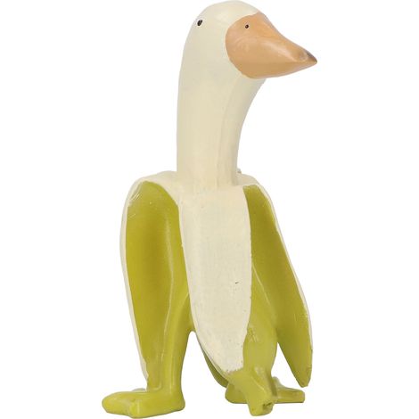 Statue Canard Banane Décorative en Résine Mignonne pour Jardin, Terrasse, Bureau ou Intérieur - Version Verte (1/5)