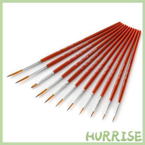 Garosa ensemble de peinture acrylique 11 pièces Kit de pinceaux à dessiner ensemble de pinceaux d'artiste bureau pack Rouge (1/4)