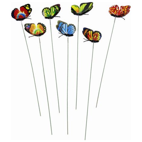 Tige d'insertion de 7 cm, simulation de papillon, arrangement floral de jardinage, ornements décoratifs de papillon de forêt (50 pièces)