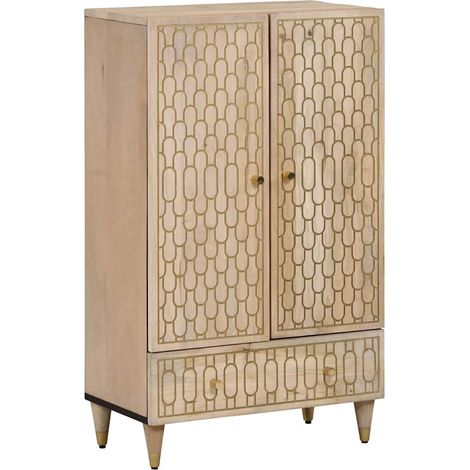 Buffet-Meuble de rangement 60x33x100 cm bois de manguier massif 788194 (1/5)