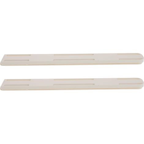 Glissière De Tiroir Autocollante Rail De Guidage Blanc 10.39 X 1.18 X 0.39 in 2 Rails Avec 8 Autocollants Pour Placards Armoires Penderies Coiffeuses (1/5)