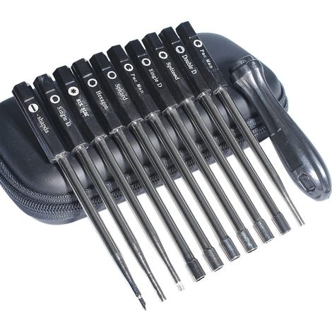 Ensemble d'outils de réglage de carburateur 10 pièces Tournevis Spliné Pacman Double Type D pour Stihl Husqvarna Zama Walbro Carb Tronçonneuse (1/5)