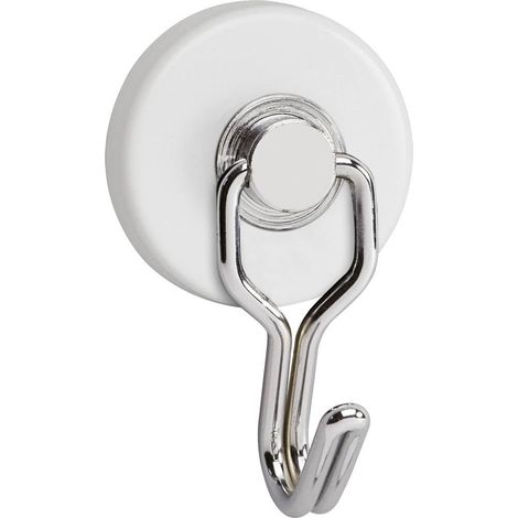 Maul Aimant (Ø x H) 35 mm x 53 mm rond, avec crochets blanc, argent 2 pc(s) 6155702 (1/3)