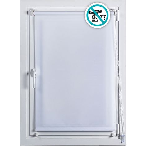 Store enrouleur Clip&Fix 90x180cm blanc neige Cintacor - Storplanet (1/4)
