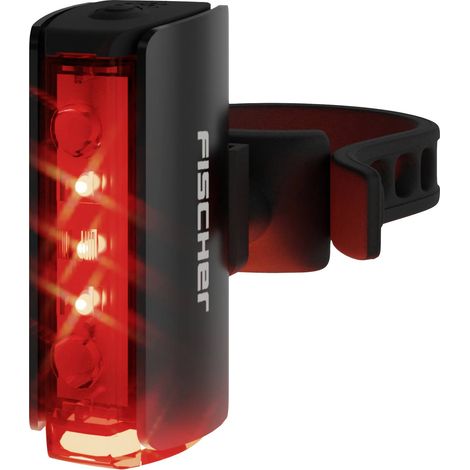 FISCHER FAHRRAD Feu arrière de vélo PLUS TWIN STOP LED noir (1/5)