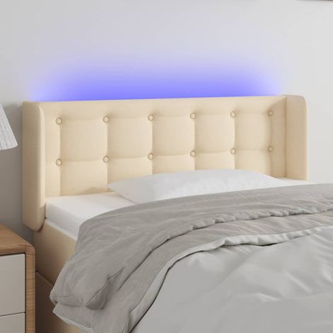LED Kopfteil Creme 103x16x78/88 cm Stoff (1/5)
