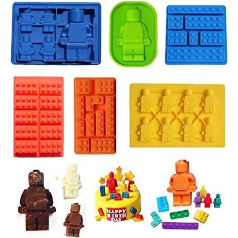 Moule En Silicone - 6 Modèles - Résistant À -40 °F À 230 °C - Pour Chocolat Gelée Savon Glace Pâtisserie - Lot De 6 (1/5)