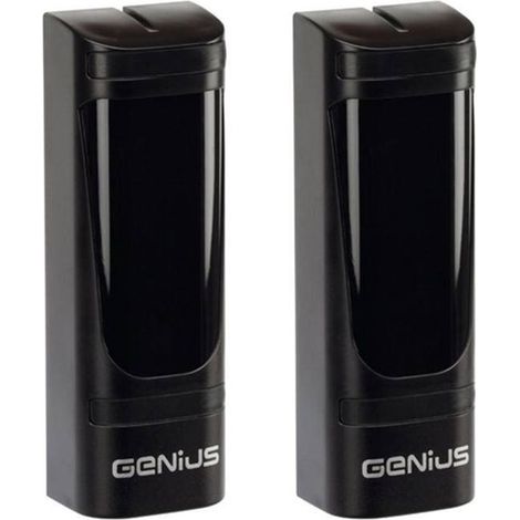 Genius – Paire de photocellules extérieures 20MT 24V – Auto-alignantes – Pour espaces restreints – Émetteur et récepteur infrarouge modulé