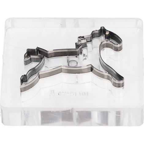 Emporte-pièce Forme Cheval Découpe Nette Bords Tranchants Alliage Acier Moule Poinçonnage Cuir pour Travaux DIY 67x51mm (1/5)