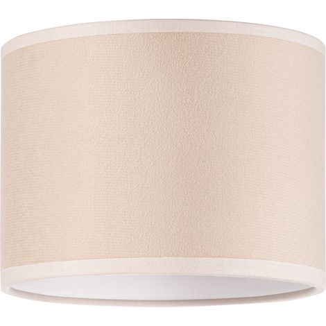 Paralume a tornado rotondo 16 in velluto beige (1/5)