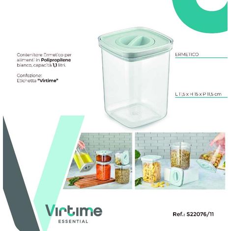 Contenitore Frigobox Ermetico in Plastica 11,5 x 11,5 x 15 cm (1/2)