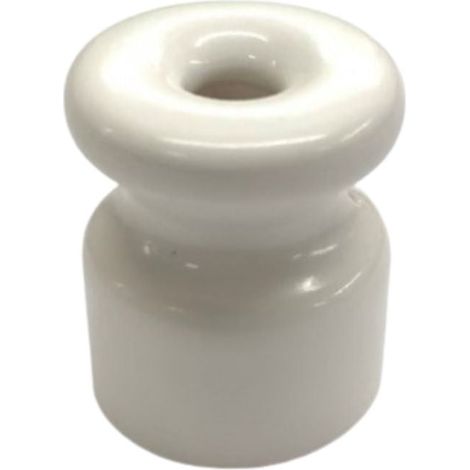 Aislador de Porcelana 19x24 mm para Cable Trenzado – Varias Colores