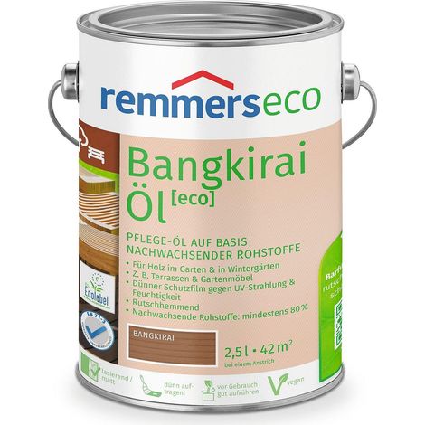 Remmers Bangkirai-Öl [eco], 2,5 Liter, nachhaltiges Bangkirai Öl, aussen und innen, optimal für Bangkirai Gartenmöbel, Terrassen, bienenverträglich