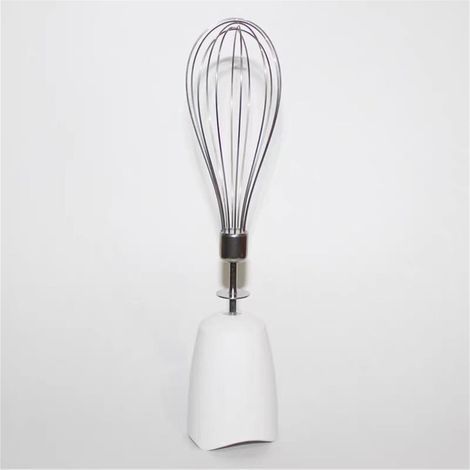 Whisk, white plastic parts, 6 x 25 x 6 cm (1/5)