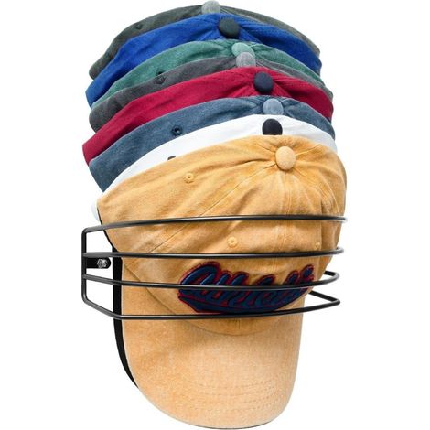 Organisateur de casquettes de baseball, support en métal noir. Convient aux armoires et placards muraux. (1/5)