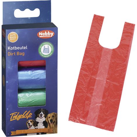 Nobby TidyUp Kotbeutel mit Tragegriff 4 Rollen á 15 Beutel