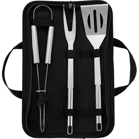 Grillwerkzeuge, 3-teiliges Grillzubehör, Grillset, Grillutensilien, Grillwerkzeugset, Fleischgabeln, Grillzange, Grillspatel