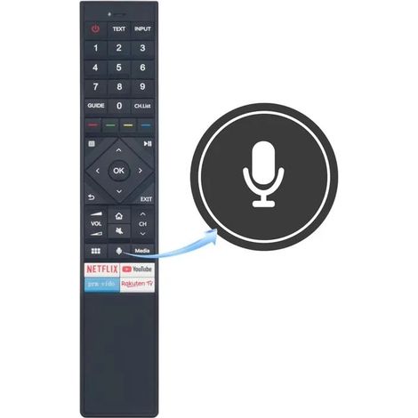 Télécommande Vocale ERF3A72 Compatible TV Hisense 50U7QFTUK 55U7QFTUK 65U7QFTUK 50U71QF 55U71QF, Remplacement (1/5)