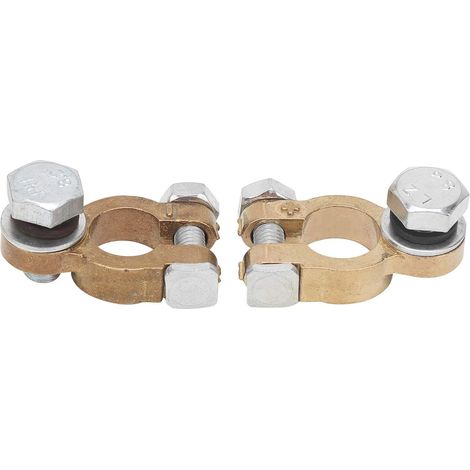 Heavy-Duty 300A M10 Battery Terminal Connectors, Single Screw Clamps for Reliable Power Transfer, Universal Fit for Cars, Trucks, Caravans, Construction (1/5)