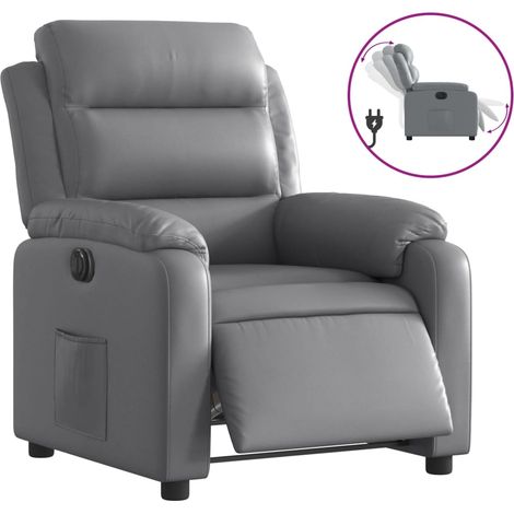 Maison Exclusive - Relaxsessel Elektrisch Grau Kunstleder