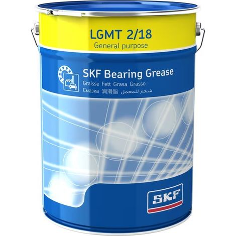 Graisse Savon au lithium complexe SKF LGMT 2, Seau de 18 kg ( Prix pour 1 )