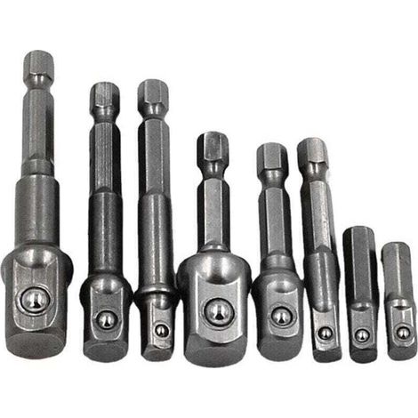 Pièce de rechange pour M.C. 8 pièces pour tournevis, XU, Clé, Tige d'extension en acier au chrome vanadium, Tige hexagonale, Jeu de forets, Adaptateur de douille durable pour bricolage - KZQ (1/4)