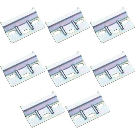 8 Pièces Rail de Suspension Fixation, Plaques de Support Murale pour Placards Meubles de Cuisine Penderie Suspendue, Porte étagère à Visser