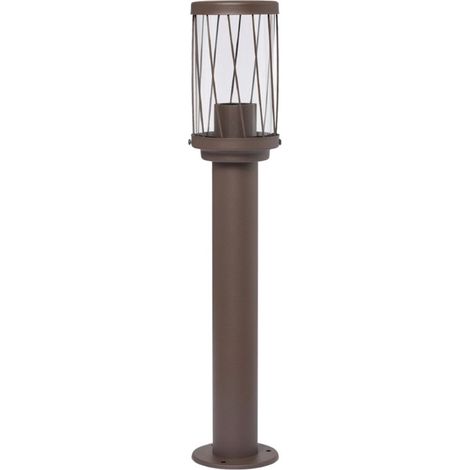 TRADE SHOP - Lampioncino Da Esterno In Alluminio Rosso Ruggine Da Giardino Moderno E27 Ip44 Pt-01 -