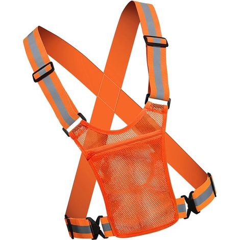 Gilet di sicurezza riflettente: leggero, regolabile, elastico, ideale per passeggiate notturne all'aperto, resistente e sicuro. (1/4)