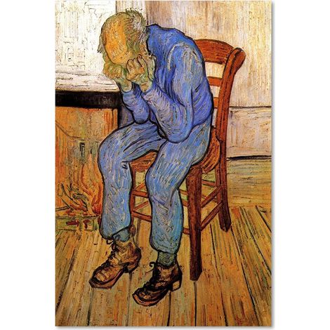 Cadre déco Vieil homme en tristesse V. van Gogh 40x60 (1/5)