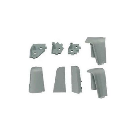 Kit terminali tappi e angolari per alzatina accessori top cucina vari colori colore: grigio chiaro a becco
