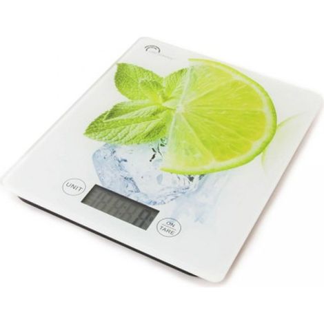 Digitale Küchenwaage LITTLE BALANCE 8034 Slim Zitrone 5 kg 1 g gehärtetes Glas