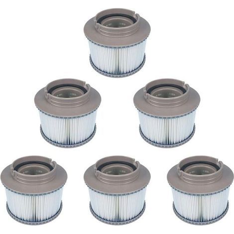 Lot de 6 filtres de rechange MSPA FD2089 compatibles avec toutes les cartouches filtrantes de pompes de spa MSPA actuelles-AquaForge (1/4)