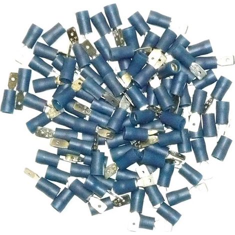 CONNETTORI ELETTRICI MASCHI BLU 4,7 SACCHETTO DA 100 CONNETTORI