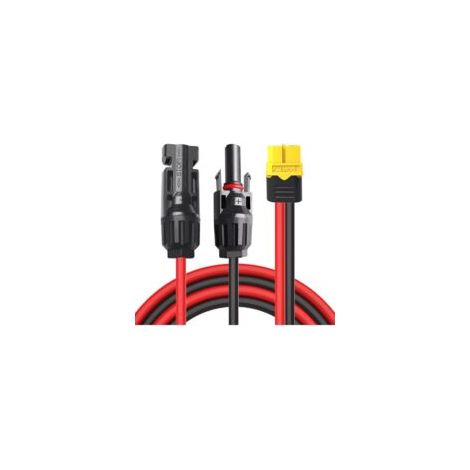 Adattatore per cavo di ricarica solare XT60 con connettore solare maschio/femmina, cavo di prolunga da 3 m (12 AWG) per batteria, centrale elettrica portatile, generatore solare - Crezuo