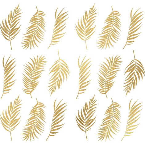 Stickers repositionnables - Feuilles de Palmiers en or (1/5)
