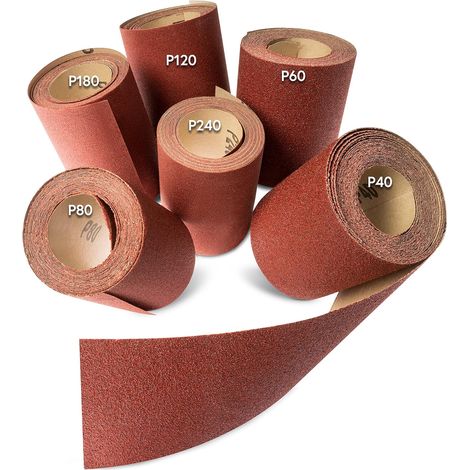 Disques abrasifs excentriques Velcro P40-P400 pour Bois, Métal, Peinture - 10 pièces, 93 mm, Marron, Premium (1/5)