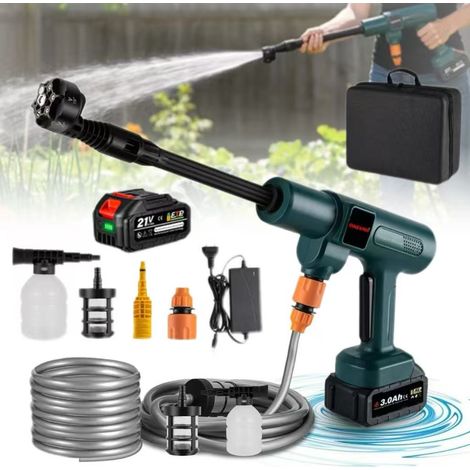 Nettoyeur haute pression électrique, pistolet pulvérisateur sans balais 6 en 1, outil de jardinage, 3500 W, 4,1 L/min, comprend 1 batterie. (1/5)
