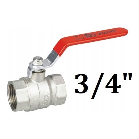 Maniglia per valvola a sfera WW con premistoppa AQUER da 3/4 di pollice (1/2)