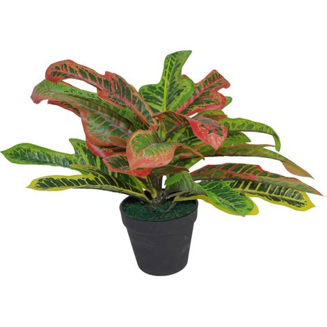 40cm Artificial Codiaeum Multicoloured House Plant (1/5)