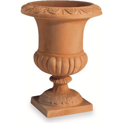 Calice con Foglie in resina Anticato