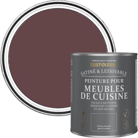 Peinture Violette pour Meubles de Cuisine, Finition Satinée - Mûre 750ml (1/5)