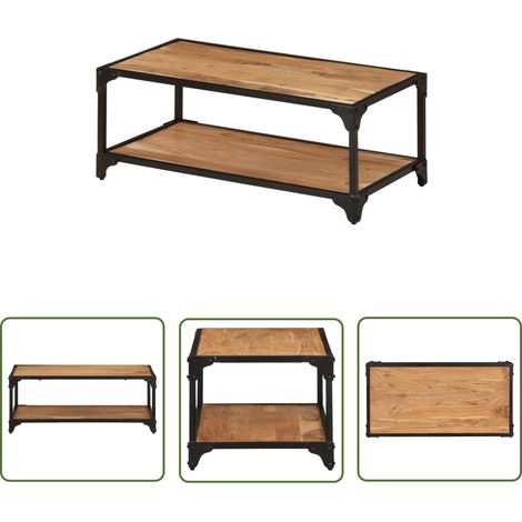 Maison Exclusive Couchtisch 90x45x35 cm Massivholz Akazie (1/5)