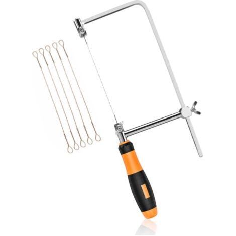 FENOPLASTICAScie à Chantourner, Scie à Chantourner Polyvalente Scies à Métaux Haute Résistance avec Lames de Rechange de 15 Cm pour le Travail du Bois (L) (1/5)